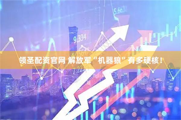 领圣配资官网 解放军“机器狼”有多硬核！