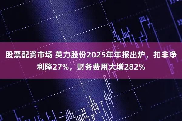 股票配资市场 英力股份2025年年报出炉，扣非净利降27%，财务费用大增282%